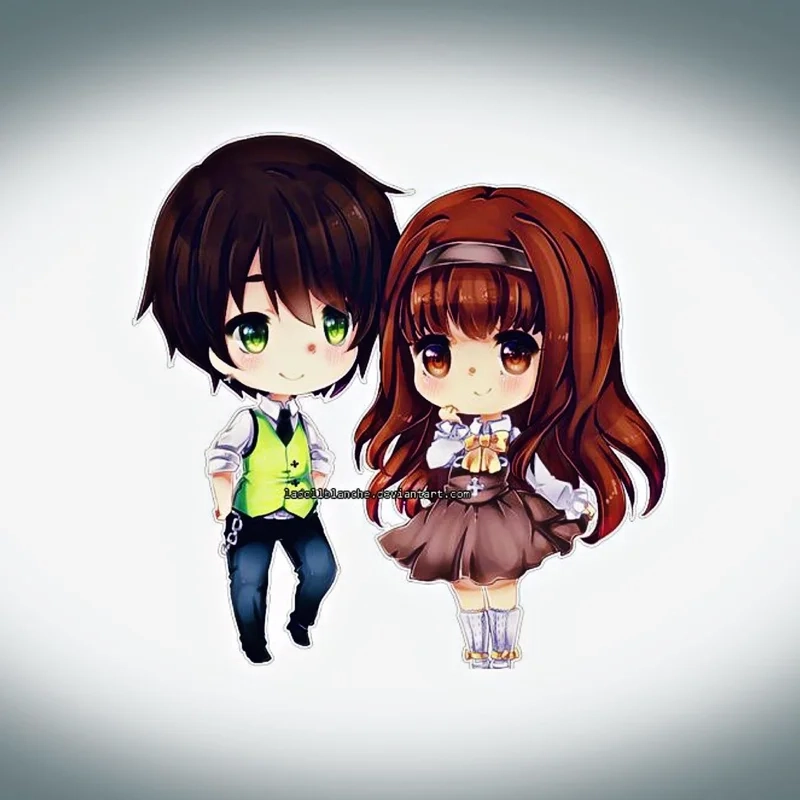 Đổi avatar với avatar ảnh cặp đôi anime chibi cute