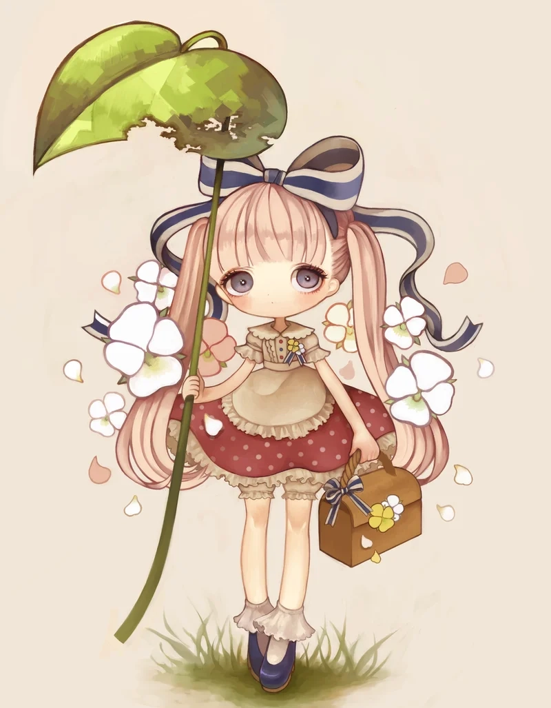 Tải ngay hình ảnh chibi nữ cute đơn giản để làm hình nền